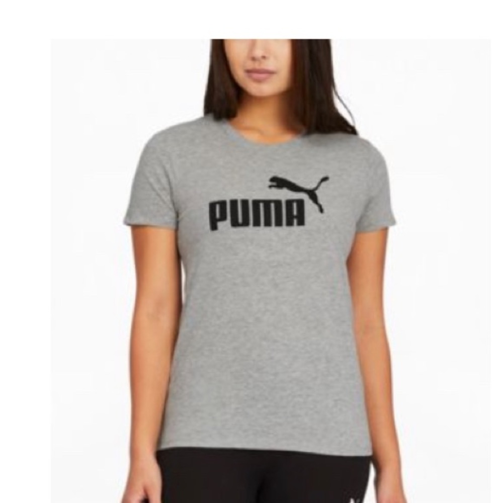 NWT Puma Ess Logo Tee Size:L Color:gray